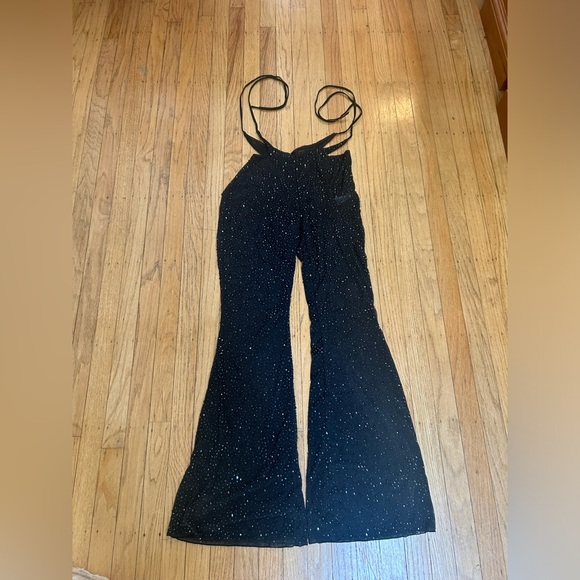 Oh Polly Ruby Embellished Cut-Out Flared Trousers - Picture 5 of 7